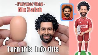 Polymer Clay Sculpture Mo Salah the full figure sculpturing process【Clay Artisan JAY】 [upl. by Lrig]