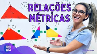 RELAÇÕES MÉTRICAS NO TRIÂNGULO RETÂNGULO \Prof Gis [upl. by Roxine881]