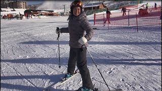 Beginner ski lesson 1 with Deb Armstrong intro equipment and movement [upl. by Durrett]