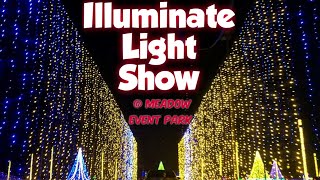 2021 AMAZING Illuminate Light Show DriveThru Draws Large Crowds at The Meadow Event Park [upl. by Doownyl]