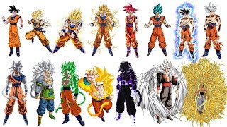 Todas las Transformaciones de Goku del 1 al 100 [upl. by Gnut]