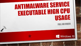 Solved Antimalware Service Executable High CPU Usage [upl. by Becca]