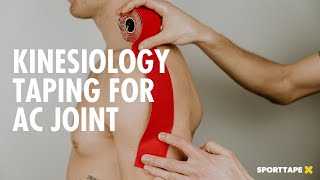 Kinesiology Taping for AC Joint  How To Tape The AC Joint With Kinesiology Tape [upl. by Ordep]