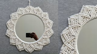 DIY ESPEJO en MACRAME paso a paso PRINCIPIANTES  DIY Macrame Mirror step by step [upl. by Chapa278]