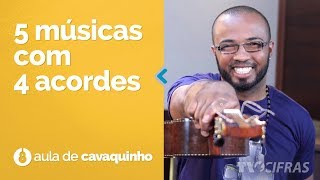 Iniciando no cavaquinho  5 músicas com 4 acordes [upl. by Prager118]