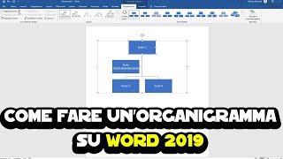 Come fare un organigramma su Word 2019 [upl. by Arodoet]