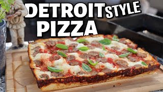 HOW TO MAKE THE EASIEST DETROIT STYLE PIZZA  At Home [upl. by Rosena]