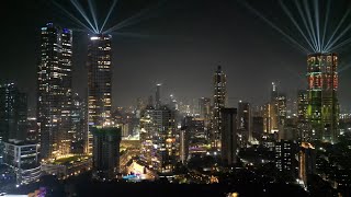 Diwali Lights in Mumbai Aerial View [upl. by Balmuth]