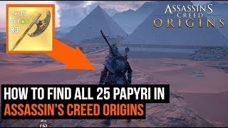 How To Find All 25 Papyri in Assassins Creed Origins [upl. by Kho]