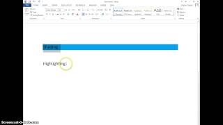 How to Shade and Highlight in Word [upl. by Yenobe740]