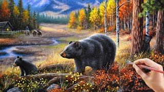 Painting a Realistic Wildlife with Acrylics [upl. by Preiser353]