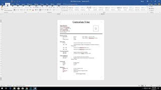 How to Write Best CV in Microsoft Word 2016 [upl. by Ojoj553]