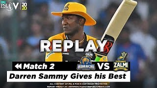 Daren Sammy Batting Highlights  Karachi Kings vs Peshawar Zalmi  Match 2  HBL PSL 5  2020  MA2 [upl. by Bushey]