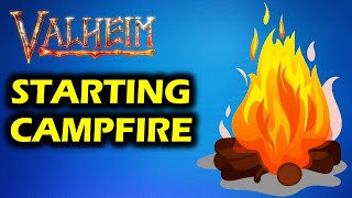 Valheim How To Make Fire Campfire  Valheim Walkthrough [upl. by Forrester]