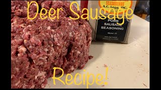 Country Deer Sausage Recipe Hot or Mild [upl. by Itisahc]