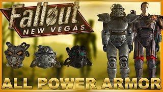 Fallout New Vegas ALL POWER ARMOR SETS AND ALL VARIATIONS DLC [upl. by Hayila]