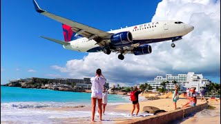 St Maarten Airport 2020  One of the MOST SPECTACULAR AIRPORT in the WORLD [upl. by Ledarf]