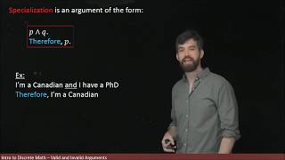 Logical Argument Forms Generalizations Specialization Contradiction [upl. by Repsac617]