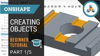 Beginner Tutorial 15  Onshape 3D CAD  Creating Sketches and Objects [upl. by Adarbil]