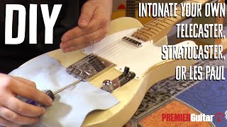 DIY How to Adjust ElectricGuitar Intonation [upl. by Demakis]