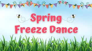 Spring Freeze Dance  Movement Break  Dance Along [upl. by Ecirbaf]