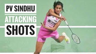 Pv Sindhu best attacking shots [upl. by Mihcaoj]