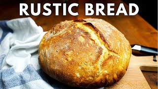 Crusty Artisan Bread in Dutch Oven  No Knead and Easy Recipe [upl. by Phalan]