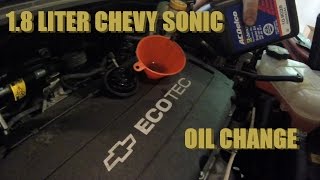 How to change the oil on a 18 liter Chevy Sonic [upl. by Yelserp868]