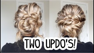 HOW TO EASY UPDOS FOR THE HOLIDAYS Short Medium amp Long Hairstyles [upl. by Leasi]