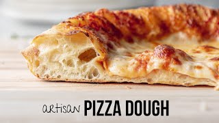 artisan pizza dough crispy chewy bubbly crust [upl. by Llekcor232]