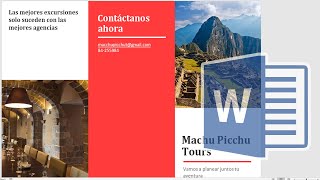 WORD Como HACER un TRIPTICO en WORD 20162019 [upl. by Mailand]