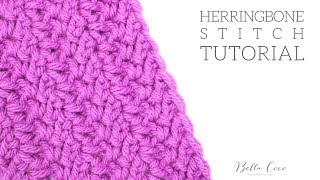 CROCHET Herringbone Stitch  Bella Coco [upl. by Lewison]