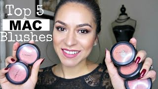 TOP 5 MAC BLUSHES w Swatches [upl. by Ardnoek]