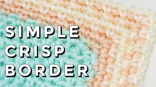 Easy Crochet Blanket Border Moss Stitch Border [upl. by Ennairac]