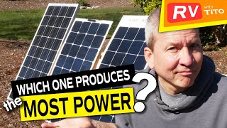 110 Watt SUNPOWER Flexible Solar Panel vs HQST and RENOGY Testing and Review [upl. by Aiuqal8]