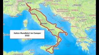 Italienrundfahrt im Camper 2022 Teil 1 Die Westküste [upl. by Anaidni540]