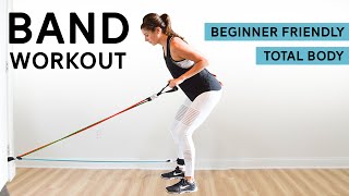 Full Body Resistance Band Workout  Low Impact  Beginner Friendly [upl. by Ecyned]