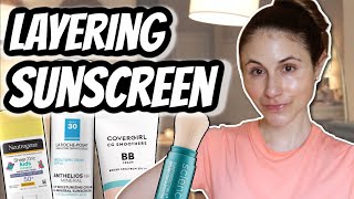 How to LAYER SUNSCREEN Dr Dray [upl. by Drus206]