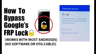 How to Bypass the Google FRP lock WITHOUT SOFTWARE OR OTG CABLE [upl. by Conan]