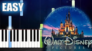 Disney Opening Theme  EASY Piano Tutorial by PlutaX [upl. by Schindler60]