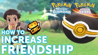 Pokémon BDSP  How to Increase Friendship [upl. by Ylnevaeh]