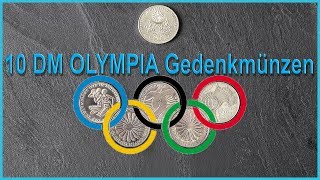 10 DM Münzen Olympische Spiele 1972 Gedenkmünzen aus Silber [upl. by Sihonn682]