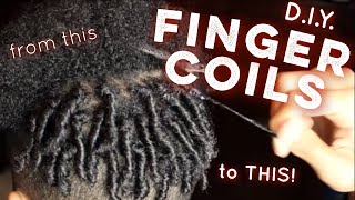 Finger Coils Tutorial HD  How To Twist Your Own Hair [upl. by Adihahs]