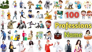 Professions Vocabulary In English ll 100 Professions Jobs or Occupations Name With Pictures [upl. by Ydisac542]