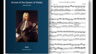 Arrival of the Queen of Sheba  Violin and Piano [upl. by Ellekcir]