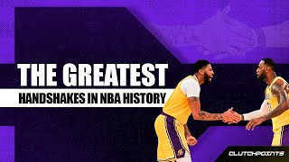 The greatest handshakes in NBA history [upl. by Ahsinrat]