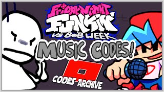 ALL Friday Night Funkin VS BOB Music IDsCodes for ROBLOX [upl. by Golter19]