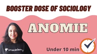 Anomie  Emile Durkheim  Robert Merton  Booster dose of Sociology  Under 10 min [upl. by Talyah]