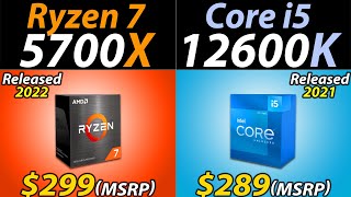 Ryzen 7 5700X vs i512600K  How Much Performance Difference [upl. by Rephotsirhc]