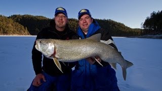 Ice Fishing Lake Trout Black Hills [upl. by Arotak]